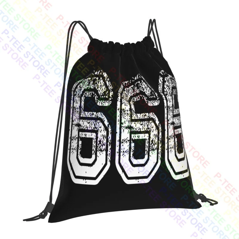 666 Evil Lucifer Satan Halloween Devil Satanic Worship Drawstring Bags Gym Bag Print Storage Bag