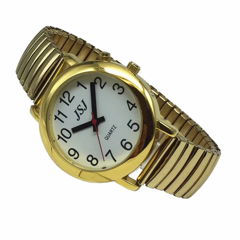 English Talking Chime Watch for the Blind Elderly Visually Impaired Clock with Date Alarm Whole Time Chime Function