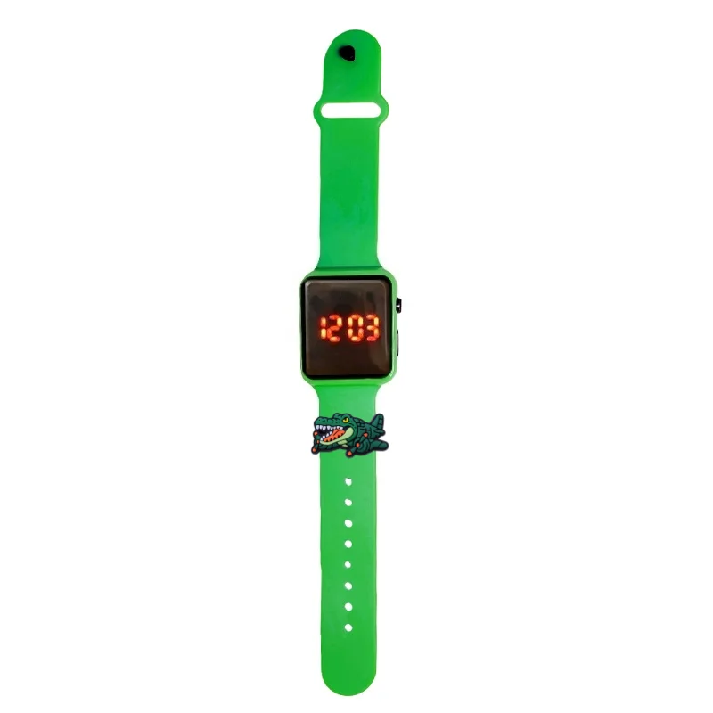 Orologio per bambini con animali astratti Orologi alla moda per cartoni animati Orologi elettronici con display a LED digitale Orologio per bambini regalo di festa impermeabile