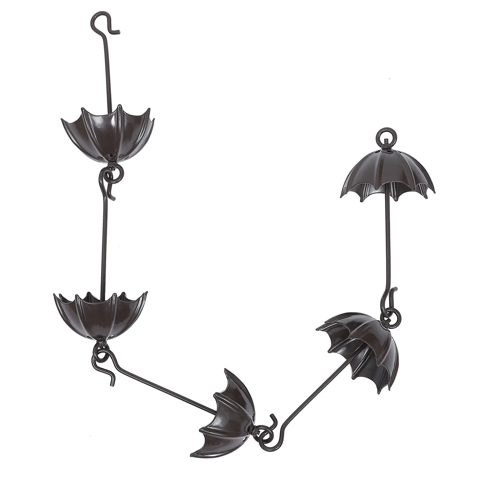 سلسلة المطر لتحويل مزراب ماسورة التصريف لمياه الأمطار الماسك فوهة معدنية مزخرفة كوب تجميع المياه