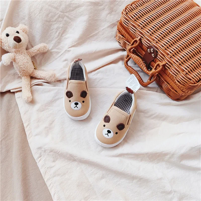 Children Canvas Shoes Toddler Boys Cartoon Casual Shoes Soft Sole Comfort Sneakers Kids Slip on Flats Girls Shoes Tenis Infantil