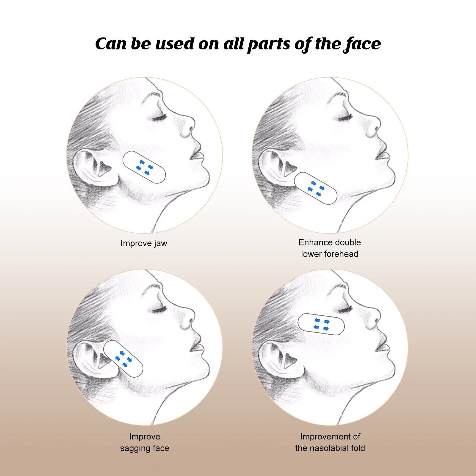 40 قطعة غير مرئية فورية أنحف شد الوجه شريط مقاوم للماء شفاف رقيقة الوجه التصحيح رفع أدوات V-شكل الوجه الأشرطة #3