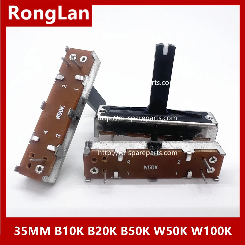 [SA]Taiwan 35MM 3.5 cm Slide Potentiometers B10K B20K B50K W50K W100K 10MM 15MM 20MM Axis with point --10PCS/LOT