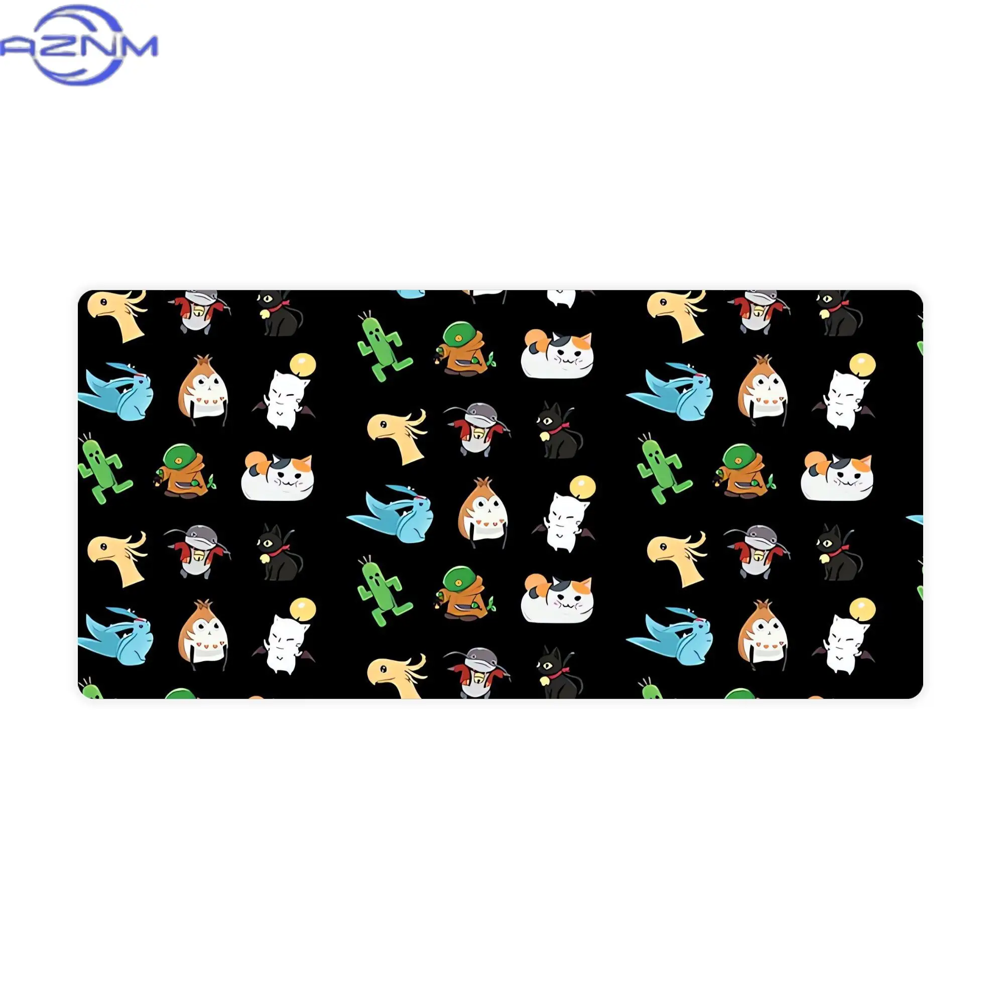Ffxiv Companions Desk Mat Suitable for Creative Professionals & FFXIV Fans - Non-Slip Wrist Rest Pad with Iconic Game Characters