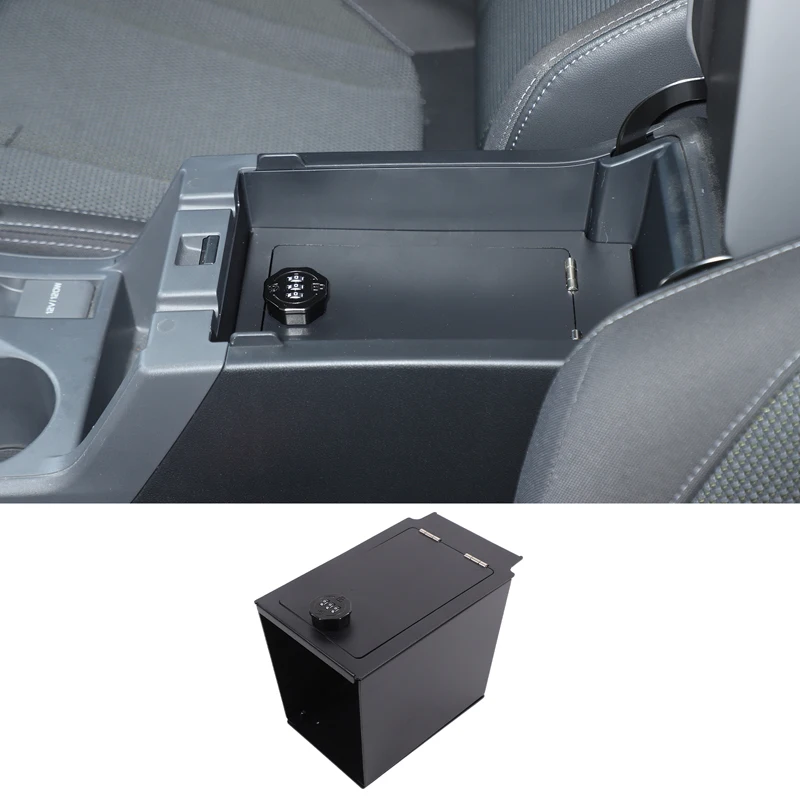 

For Subaru Crosstrek 2024+ Aluminum alloy Black Car Armrest Storage Privacy Password Lock Security Safe Box Interior Accessories