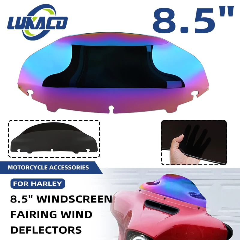 

8.5" Motorcycle Accessories Windshield Colorful Windscreen For Harley Street Glide Ultra ClassicUltra Classic CVO 2014-2023