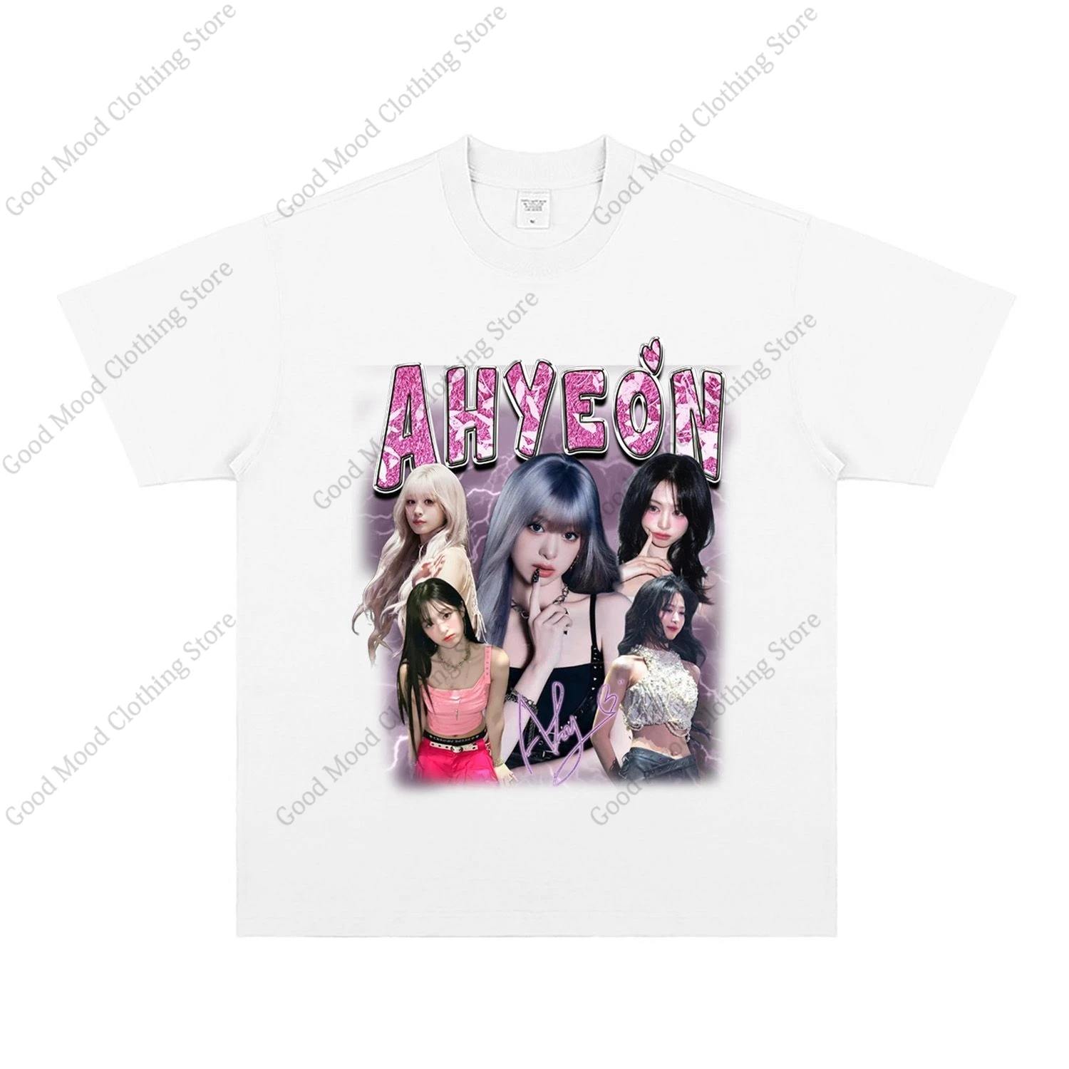 

BABYMONSTER T Shirt AHYEON Fashion Popular Hip Hop Print T-shirt Kpop Men Women High Quality Cotton Summer Short Sleeve Tee Tops