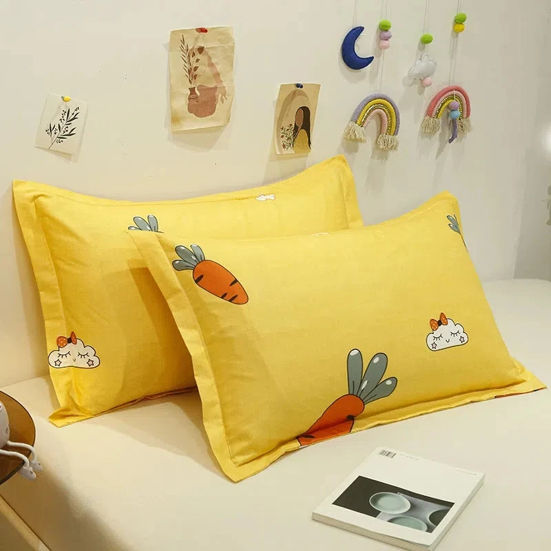 1 Pc Modern Style Child Pillowcase Adult Student Dormitory Single Comfortable Pillow Core Cover Baby Bedding 48×74cm Pillowcase