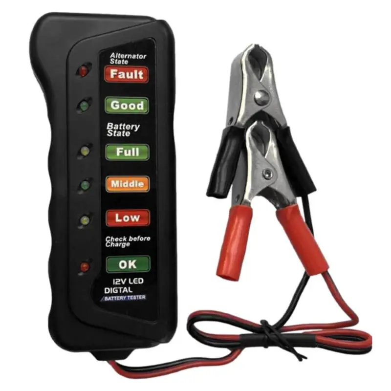 Car Battery Tester Automotive 12V Universal Automotive Battery Analyzer Car Diagnostic Tool Auto Battery Repair Checker Fault