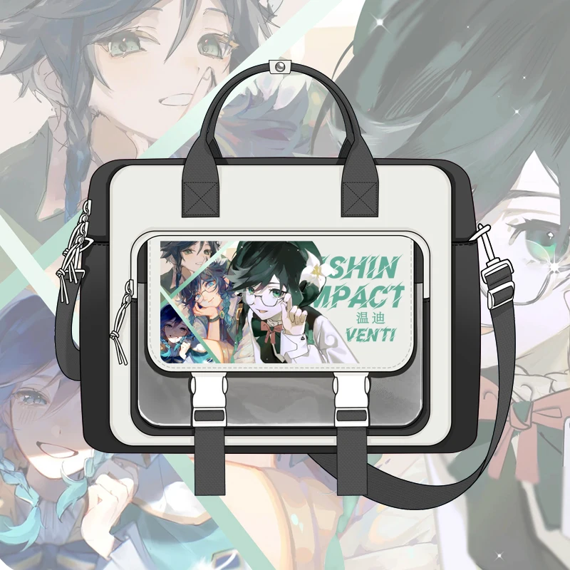 Fashion Genshin Impact Wanderer Cos Crossbody Bag Large Capacity Messenger Bags School Anime Xiao Bag Student Casual Boys Girls