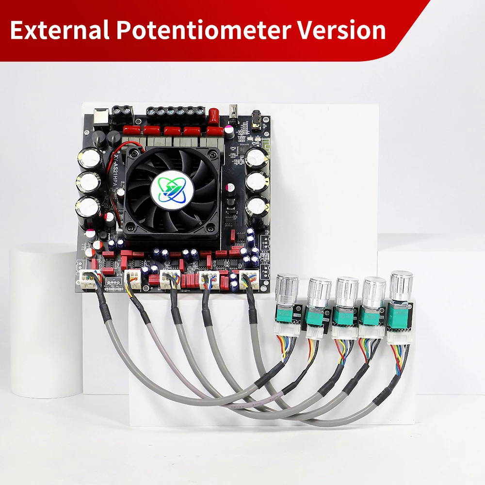 XY-AS21HPA Scheda amplificatore audio digitale 2.1 canali Dual TPA3255 Subwoofer Bluetooth 5.2 Amplificatore audio ad alta potenza 300W * 2 + 600W