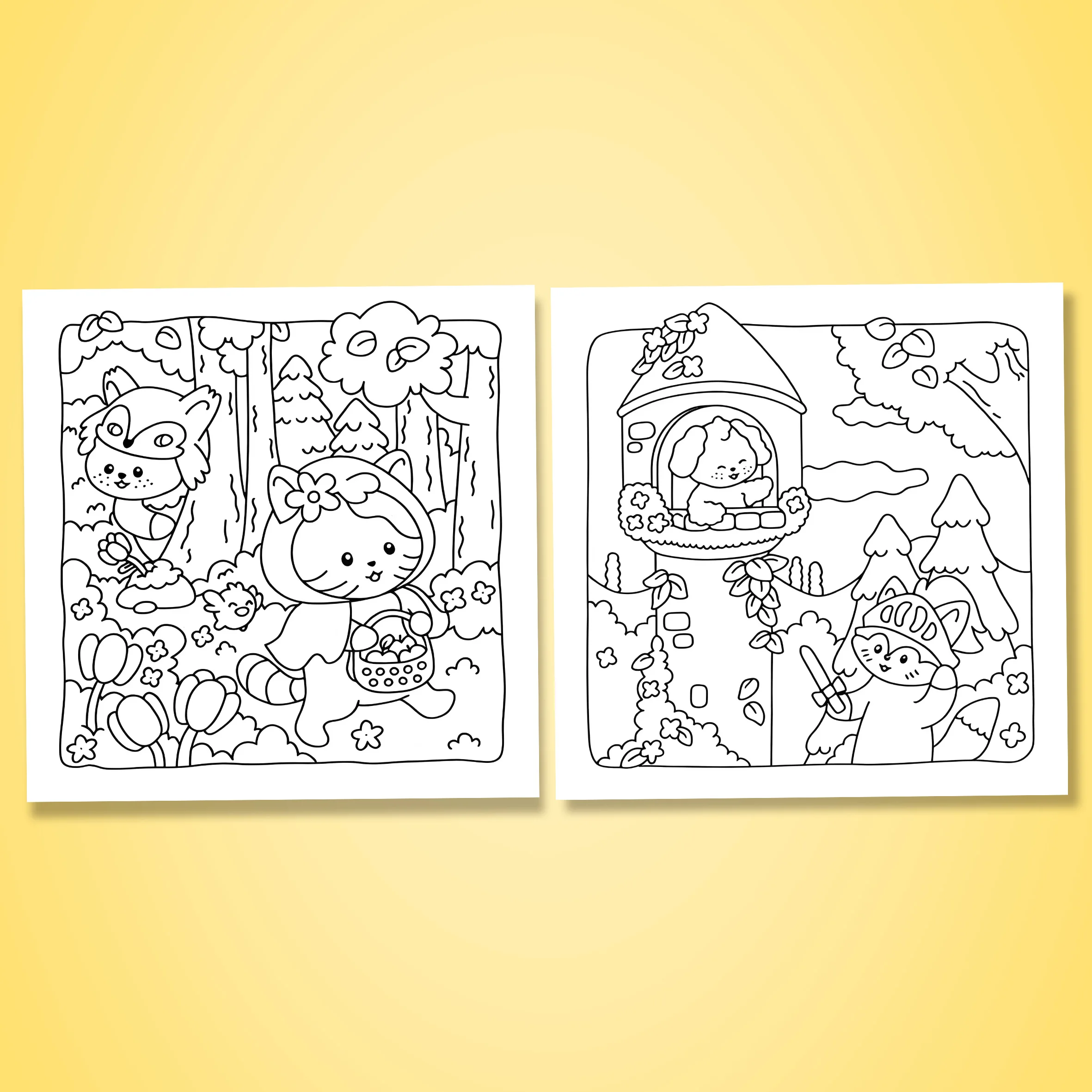 FLUFFY TALES Bold-easy Patterns Coloring Book for Adults Cute Drawing Book Perfect Gift for Party and Birthday