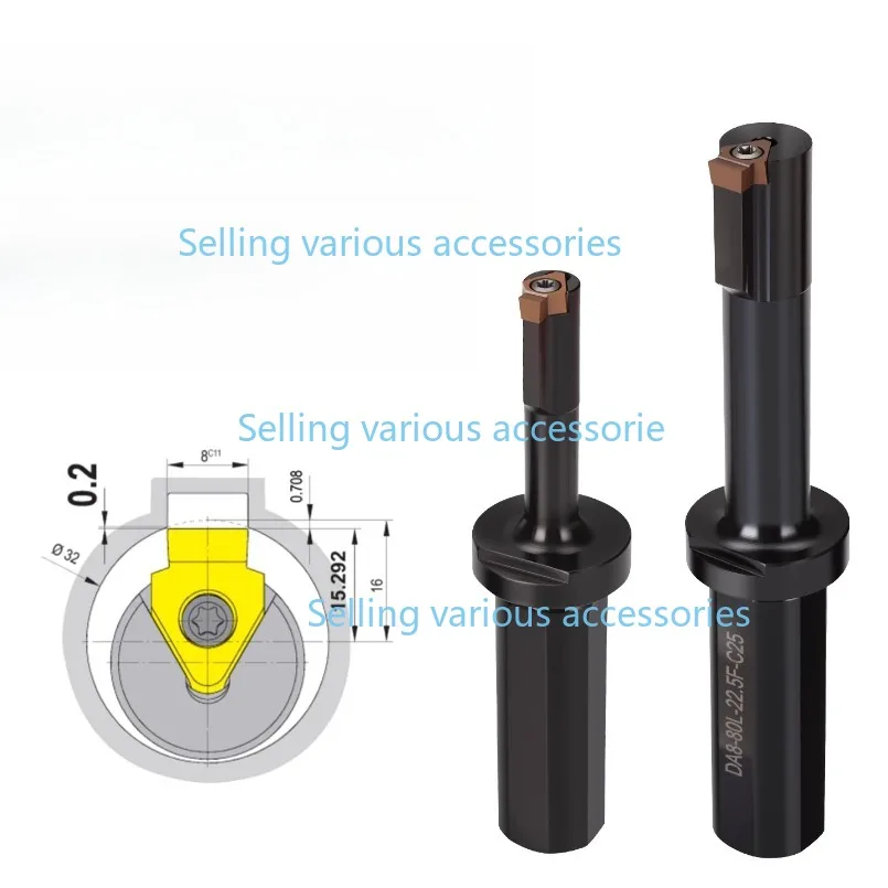 CNC Keyway Machining CNC lath Positioning Slot Milling Cutter Blad DW-2 2mm  CNC Bracket  DA20-22-148L-47.5F-C40