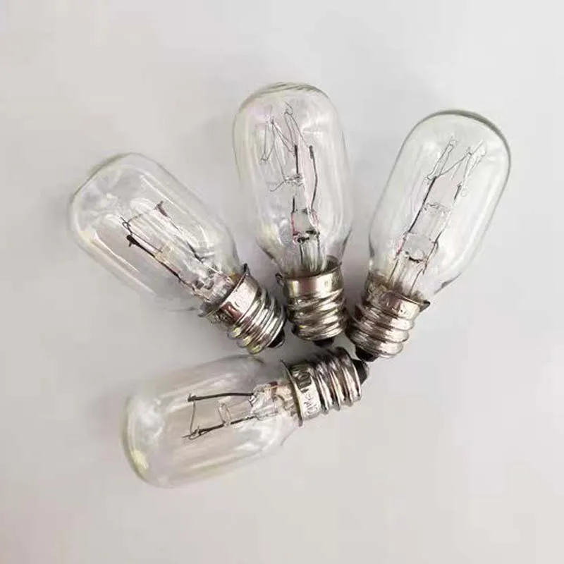 HoneyFly 5pcs E12 Pilot Lamp Bulb 6V/12V/24V/30V/110V/220V Mini Navigation Glass Clear Warm White Instrument Indicator Light