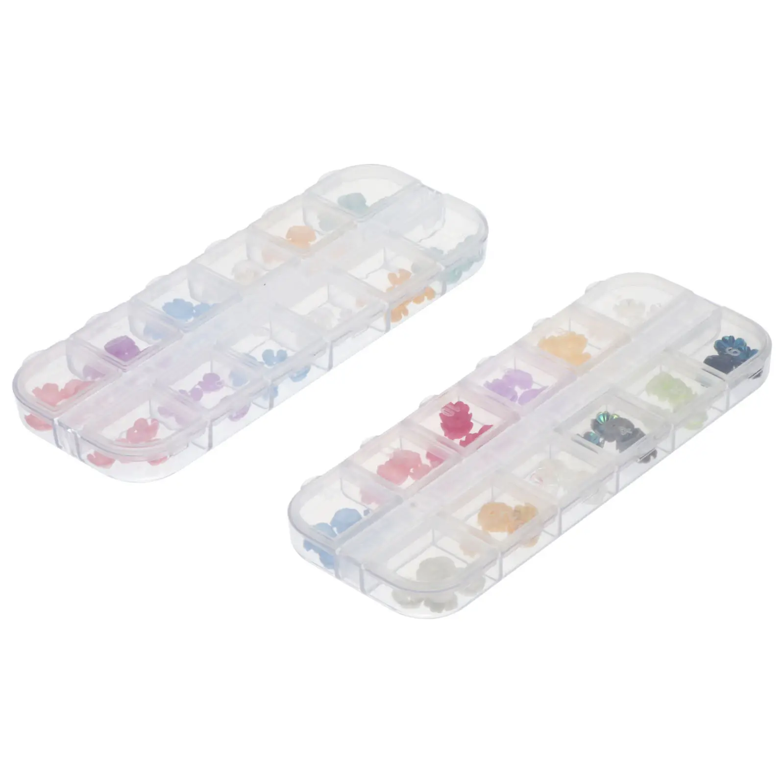 6 Boxes Flower Nail Art Stickers Bright Colors Long-Lasting Manicure Decals Easy Store Carry Nail Decorations Flower Stickers