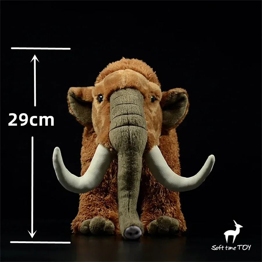 Mammoth Plush Toy High Fidelity Eephant Plushie Fossil Peluche Lifelike Stuffed Animals Simulation Doll Kawai Toy Gifts For Kids