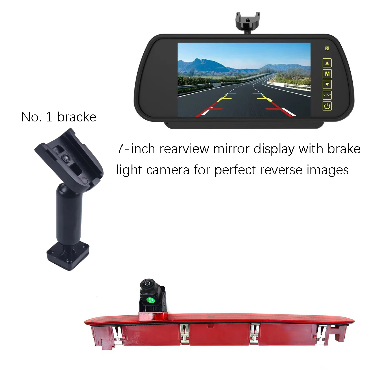 CVBS3rd Brake Light Rear View Camera For Volkswagen Transporter T6&T6.1 (Rear Lift Doors) Reversing Camera Mirror Monitor Kit