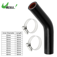 Uxcell 45 Degrees Car Silicone Hose Coolant Hose Universal 22mm 25mm 28mm 30mm 32mm ID 90mm Length Intercooler Silicone Hose