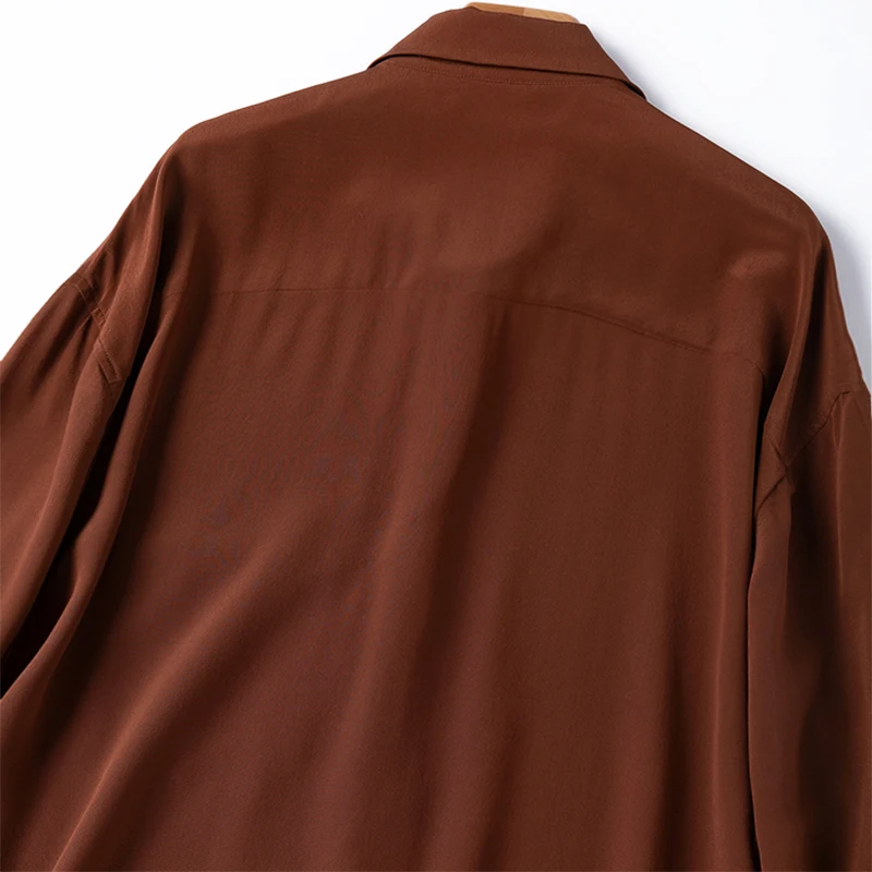 女性シルクロングタイプシャツ 100% 桑シルククレープデシンボタンダウン長袖カジュアルカーディガン日焼け止め服 M1367