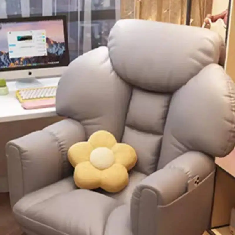 Office Makeup Modern Korean Lounge Chair Ergonomic Wheels Lazy Organizer Work Chair Mobile Cheap Cadeira Gamer Home Furniture