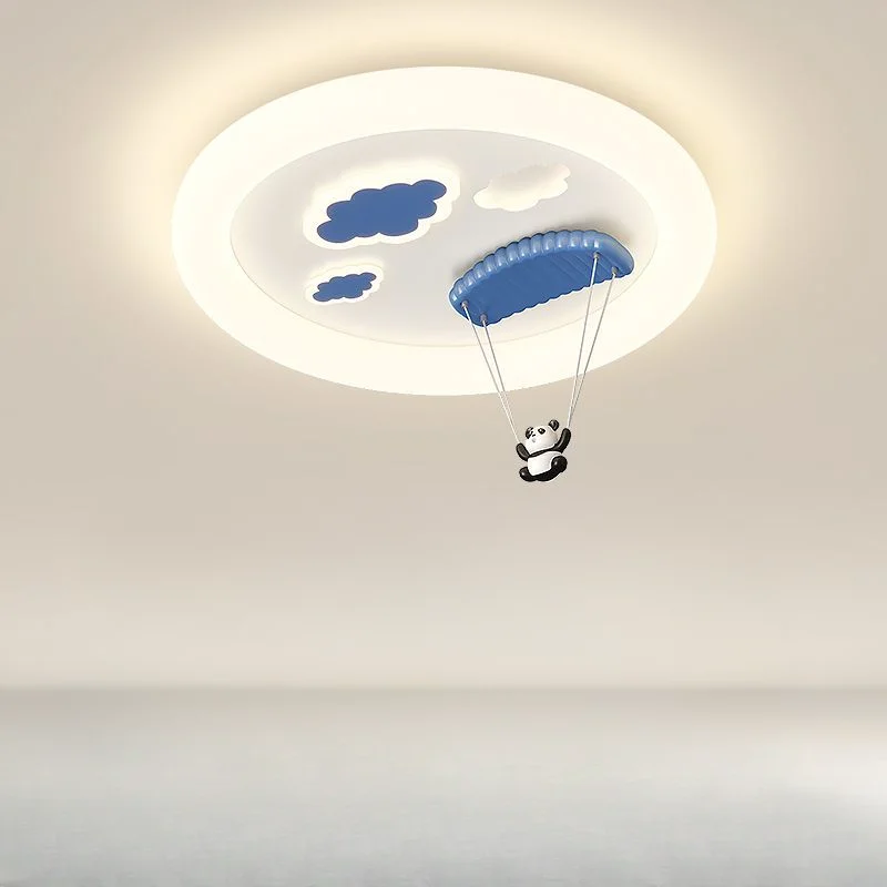 Parachute ceiling light Cream style Little Panda Children's Light Warm children's room bedroom ceiling light