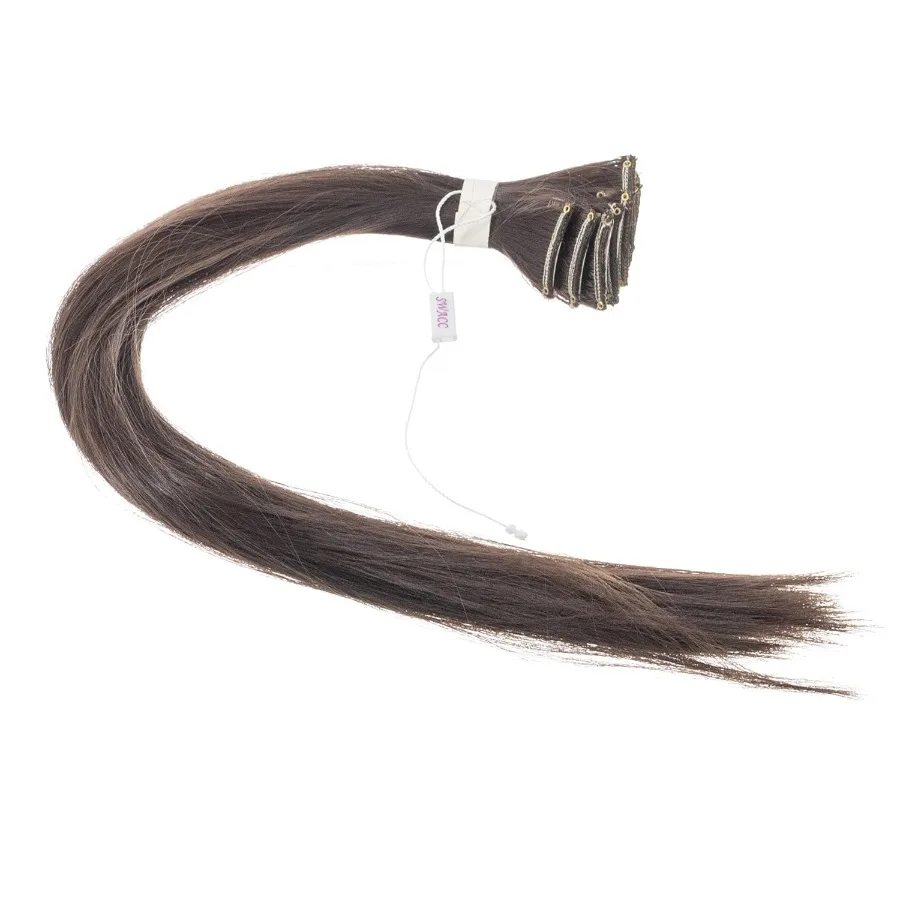 12 قطعة مستقيمة لون واحد يسلط الضوء على وصلات الشعر كليب على قطع الشعر الاصطناعية للنساء مع خطوط الشعر الملونة في D