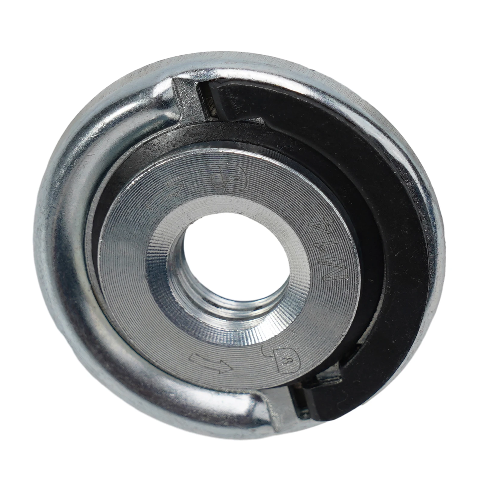 2× For M 14 Quick Release Self-Locking Grinder Pressing Plate Flange Nut Power Chuck M 14 Galvanized Grinder For Diamond Cutting