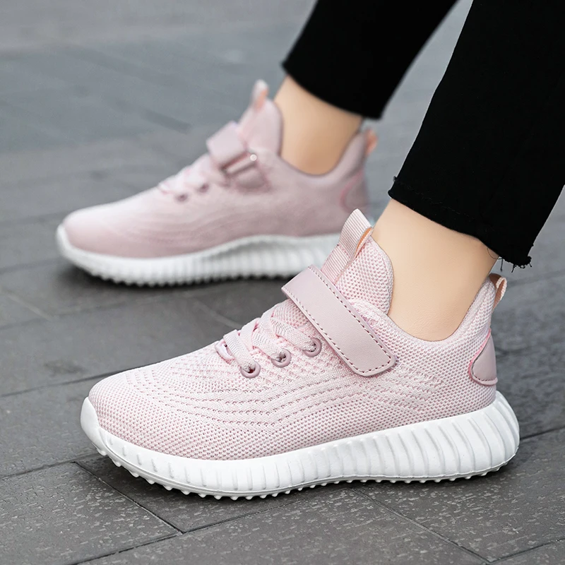 Children Tennis Sneakers Girls Pink Princess Shoes Breathable with Soft Soled Sports Outdoor Shoes Boys Casual Running Footwear