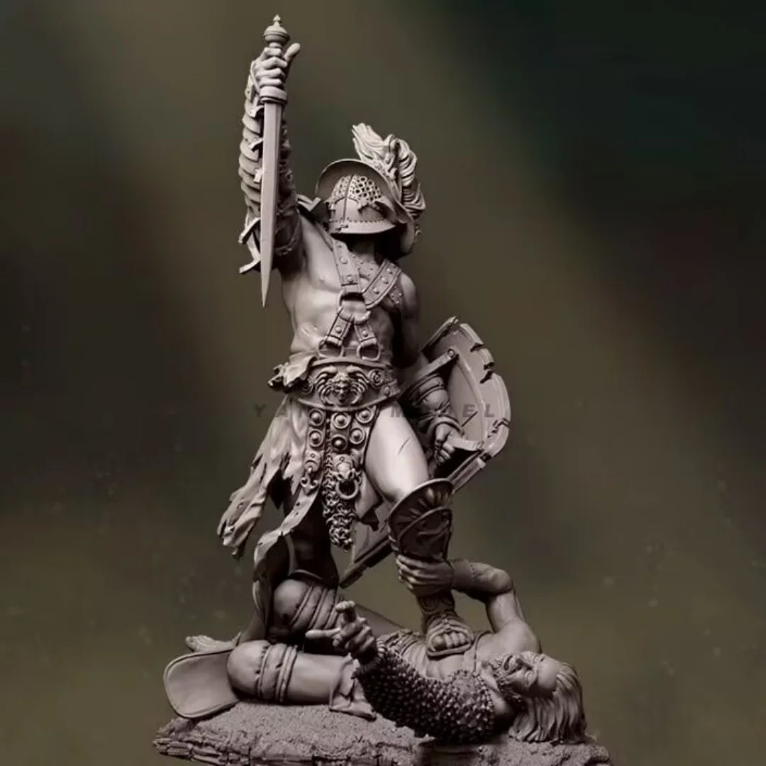 1/24 สเกลเรซิ่นรูปทหารโรมันของเล่นประกอบชุดโมเดลไม่ได้ประกอบและไม่ได้ทาสี 3D พิมพ์รูปปั้น