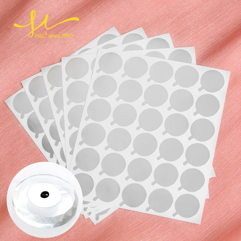 30pcs Disposable Glue Stickers Extend Grafted Waterproof Tin Foil Gasket Eyelash Extension Glue Holder Pallet CN(Origin)