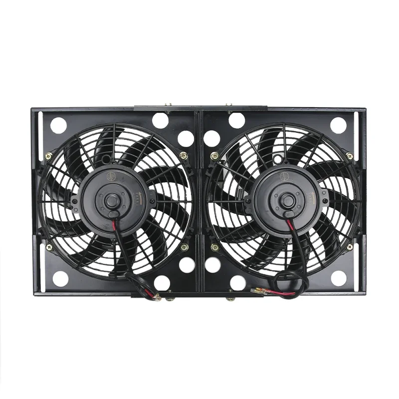 

Modification of J6 truck air conditioner condenser electronic fan and installation of GM car Computer fan