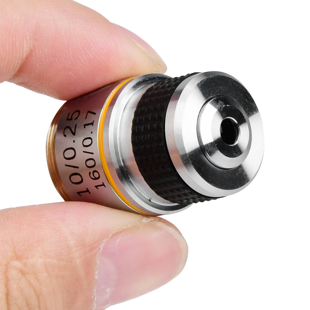 10X185 مجهر بيولوجي عدسة أهداف لونية 160/0.17 عدسة موضوعية مجهر بيولوجي أهداف لونية #3