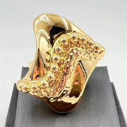 Punk Stainless Steel Daisy Ring For Women Men Fashion Gold Color Geometric Dragonfly Exaggerated Rings Love Jewelry Anillos Gift