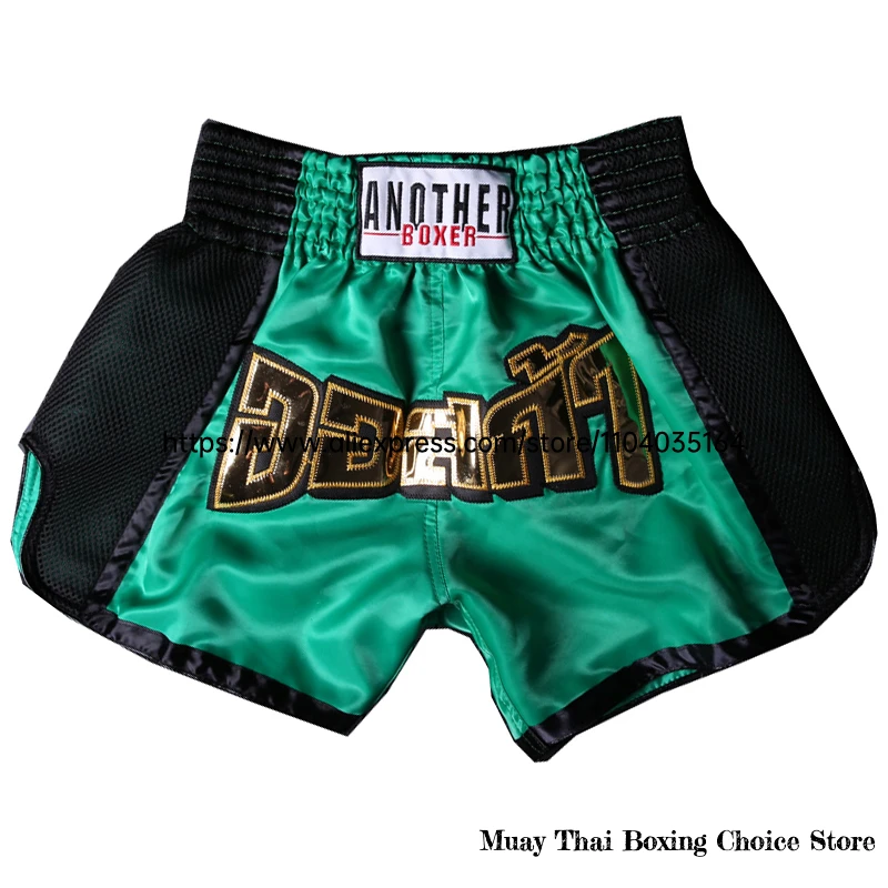 الملاكمة التايلاندية السراويل سريعة الجافة التايلاندية سراويل الملاكمة الرجال النساء الاطفال الساتان رياضة الملاكمة التدريب الملابس القتال تصارع كيك بوكسينغ السراويل