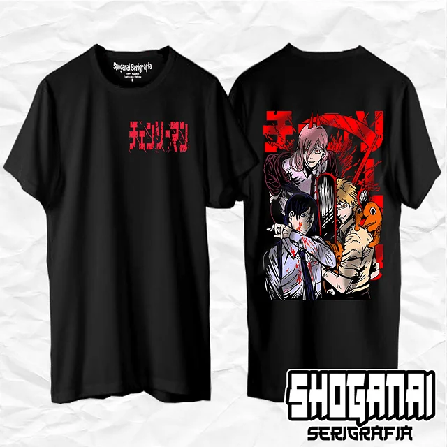 Devil Hunters - Chainsawman Unisex Anime T-Shirt 100% Cotton Manga Tee