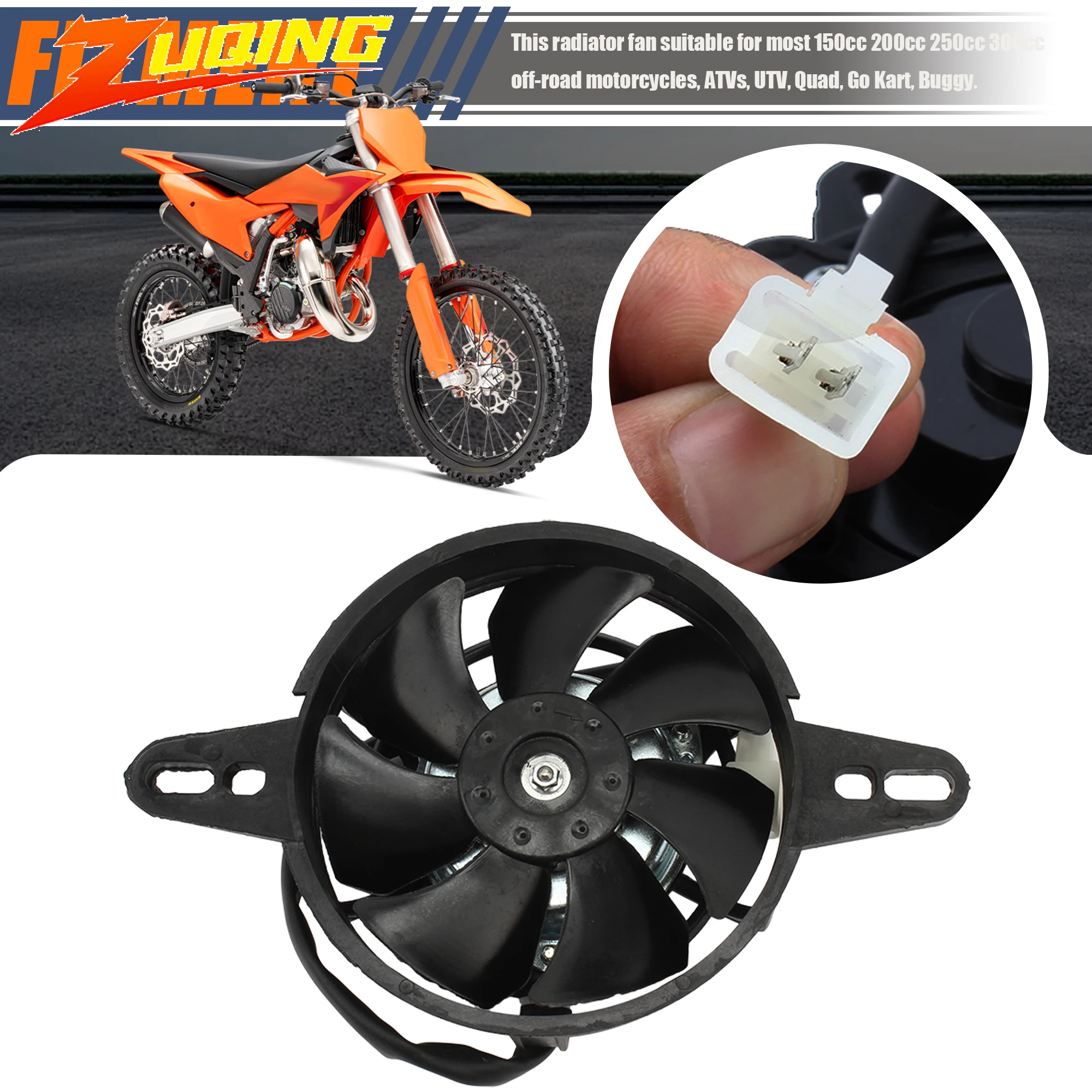 

Motorcycle Cooling Fan Oil Cooler Engine Electric Radiator For KTM Honda Kawasaki Universal Pit Dirt Bike Motocross Accessories