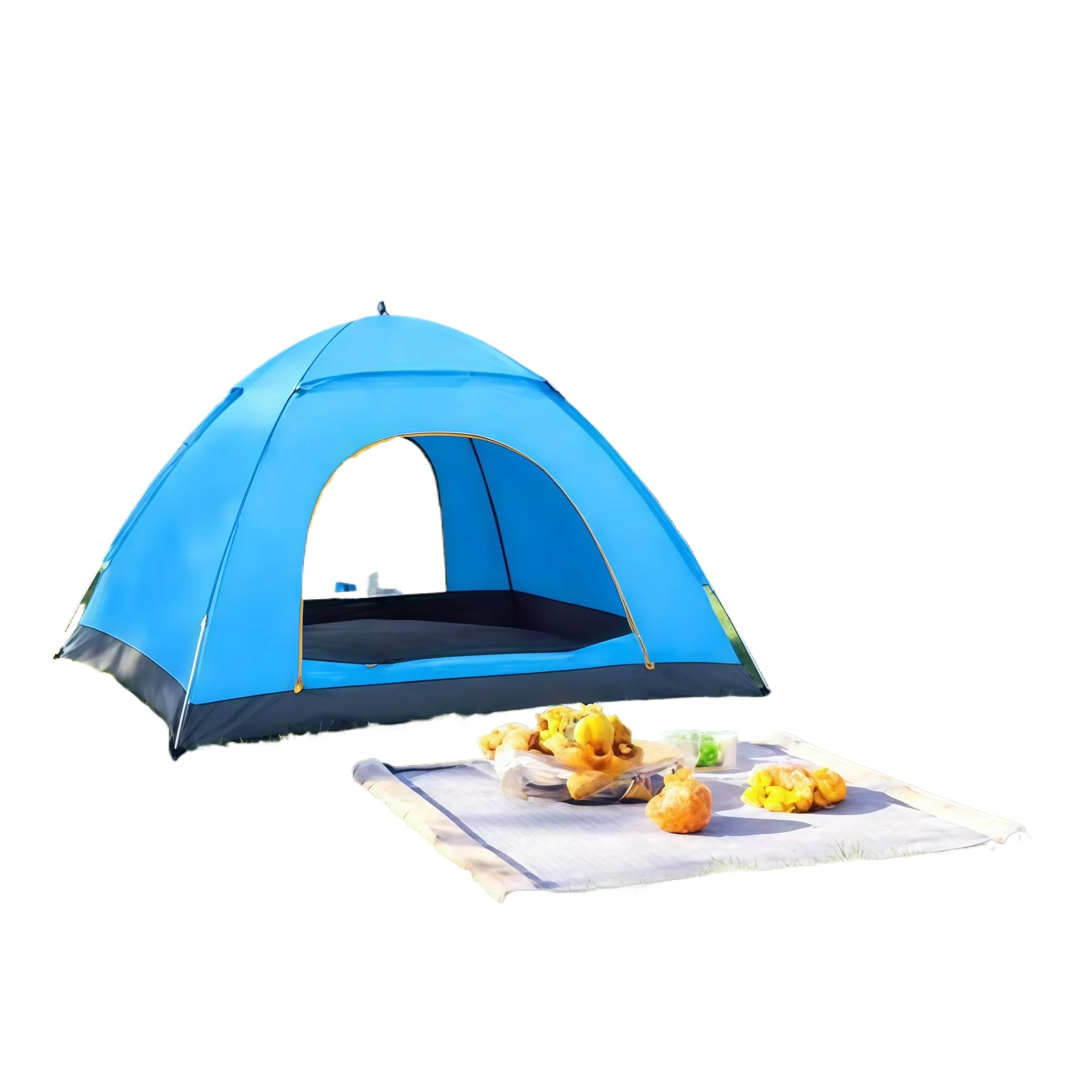 

Automatic Camping Tent for 3-4 Persons Outdoor Lightweight Weatherproof UV Resistant Windproof Heavy Duty Portable Tent for