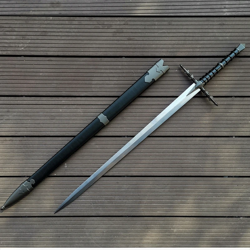 Nazgul Ringwraith Sword, Decoration, Battle Versions Available from Movie Replica, Steel Blade, Wooden Scabbard, 40\