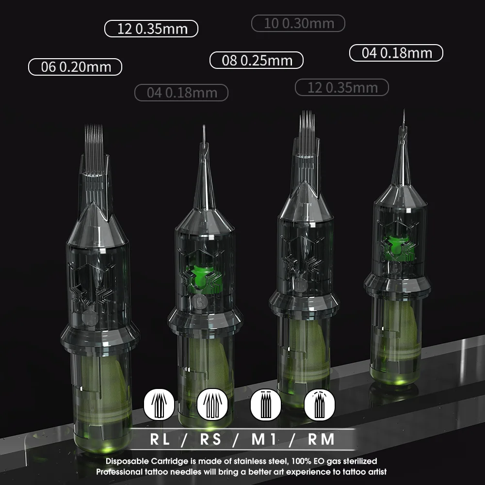 EZ تصفية السم خرطوشة الوشم الإبر منحني ماغنوم RM المتاح الوشم الإبر 19RM 23RM 25RM 27RM لخرطوشة قلم الوشم #5