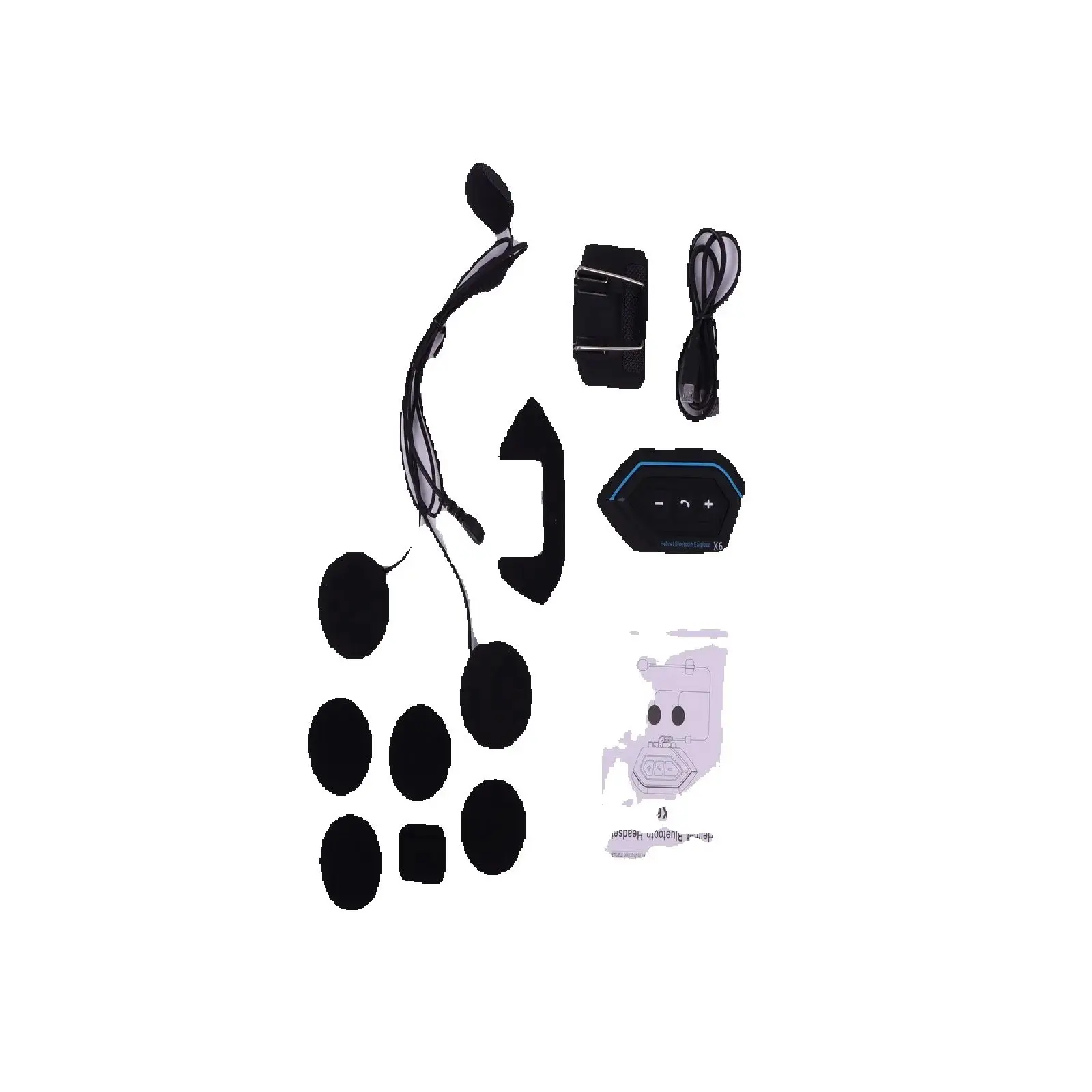 

1 шт. Bluetooth 5_0 гарнитура для системы связи мотоциклетного шлема Softmax X6 IP67