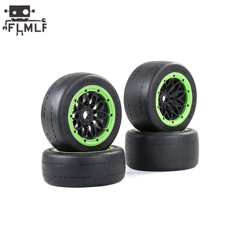 Rc Car Super Grip Front 170X60mm Rear 170X80mm Wheel Bald Tire 4PCS/Set Fit 1/5 HPI ROFUN BAHA ROVAN KM BAJA 5B SS Parts