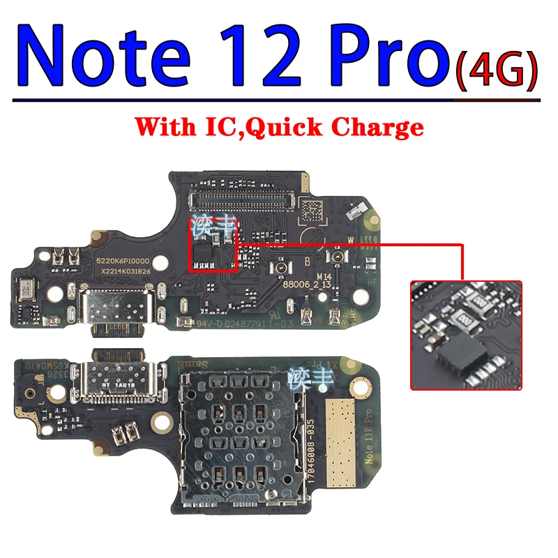 Conector USB Dock Charger para Xiaomi Redmi Note 12, 12S, 13C, Pro Plus, 4G, 5G Placa de Carregamento, Portas Flex