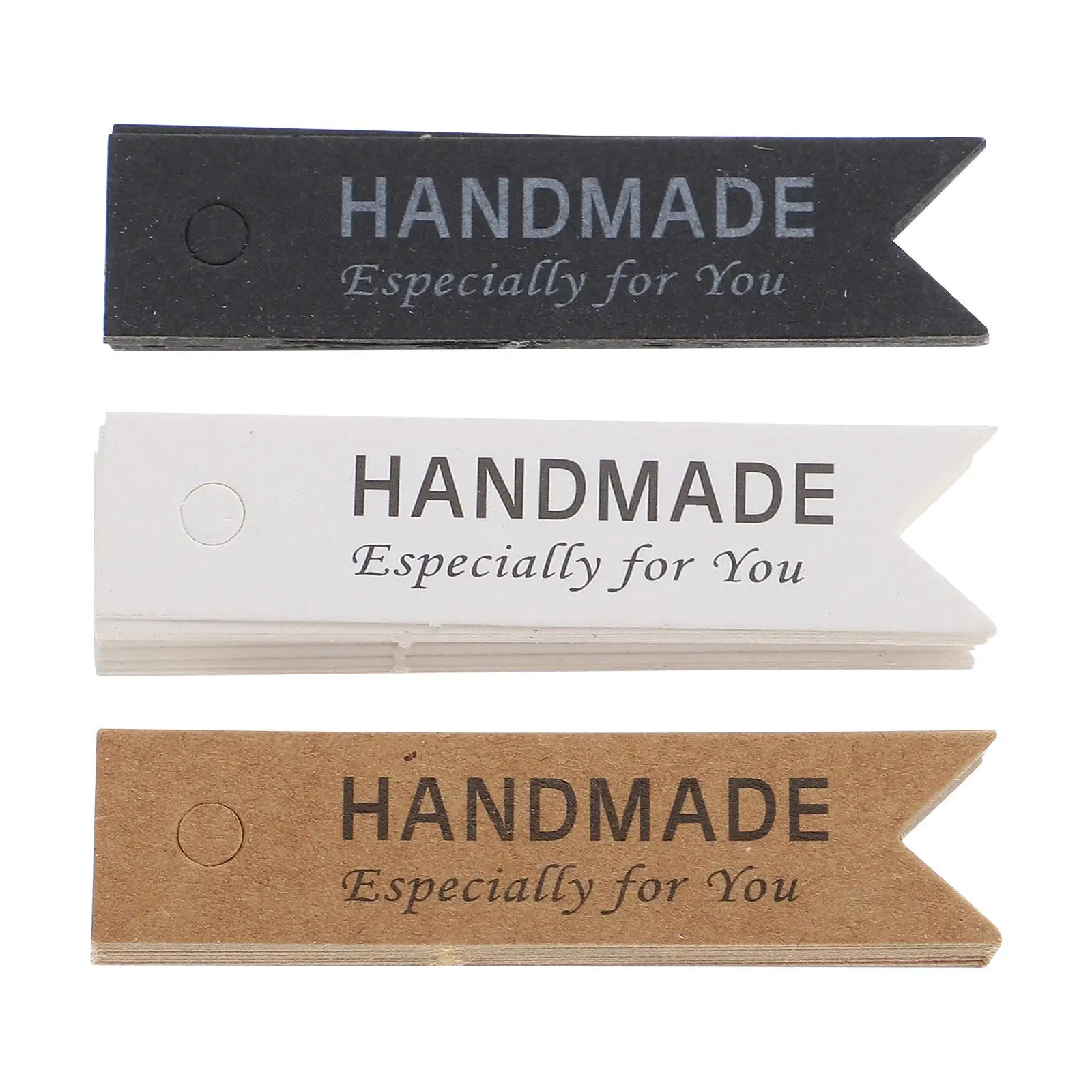 

45pcs Aromatherapy Decor Rectangular Kraft Paper Tassel Flags Black White Tags Easy Hanging Storage Friendly