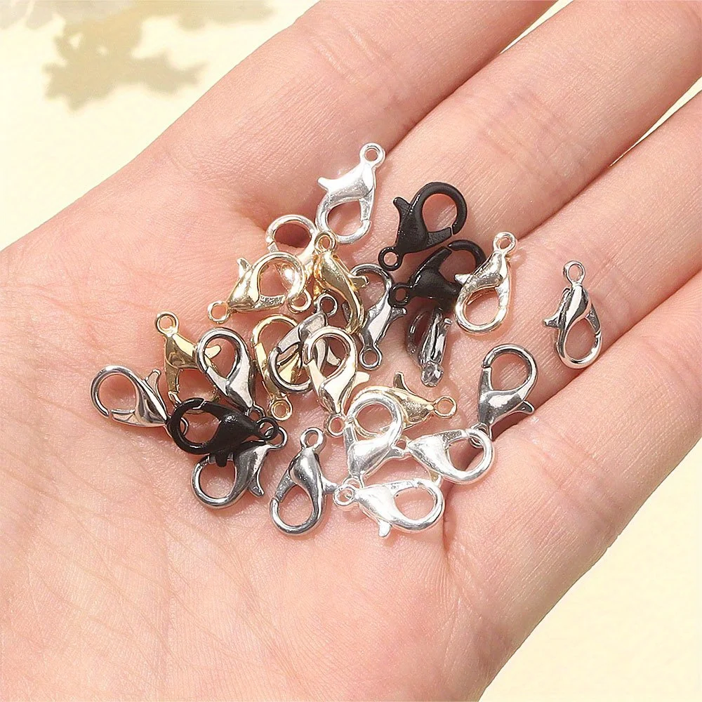 30/50/100pcs Mix-color Lobster Clasps,  DIY Jewelry, Halloween, Valentine's Day, Christmas, Thanksgiving Gift Making Accessories