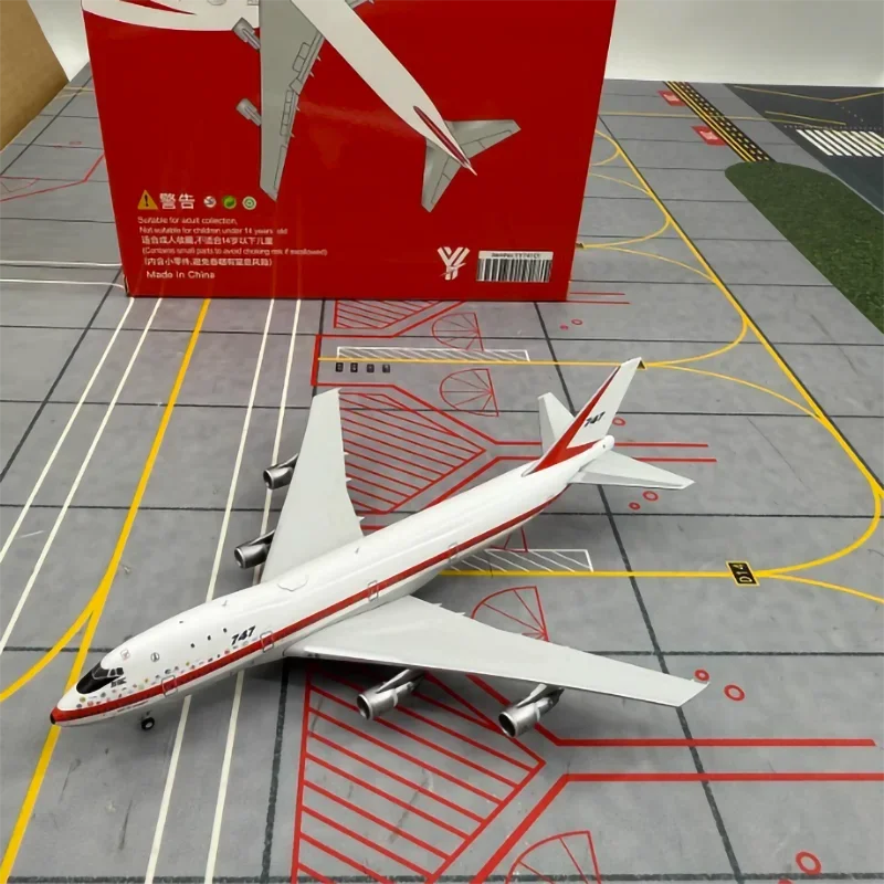 YY Wings Diecast 1:400 Scale B747-100 N7470 Aircraft Simulation Alloy Metal Finished  Hobby Collection Toy-Museum Version