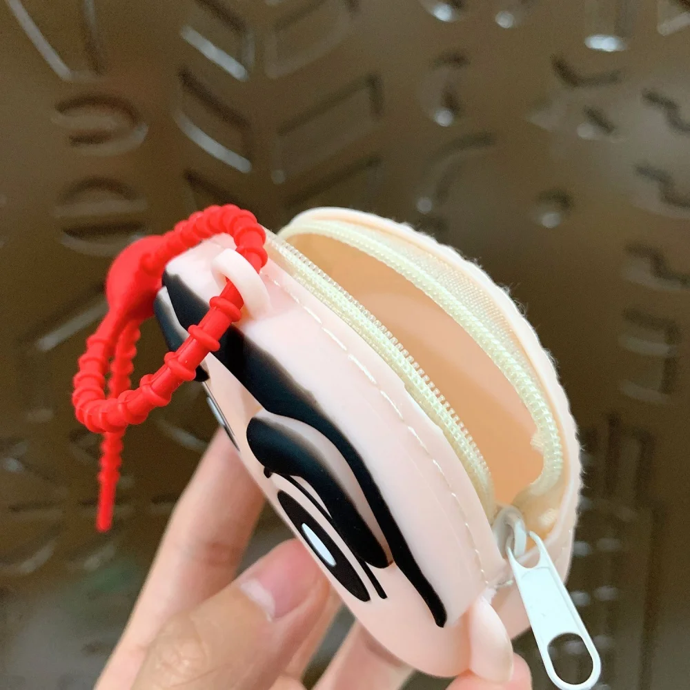 Crayon Shin-chan Soft Silicone Coin Purse Multi-functional Zipper Pouch Portable Cartoon Keychain Wallet for Coins Earphone Keys view 6