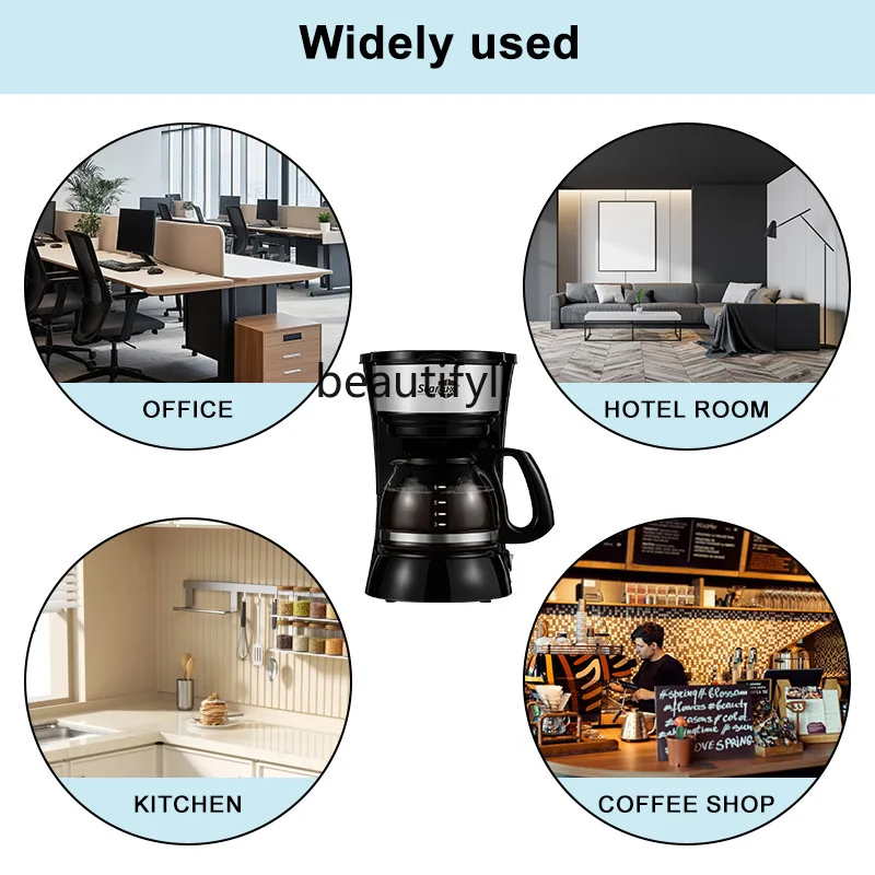Drip-leakage multi-function household semi-automatic small integrated coffee maker American coffee machine wholesale