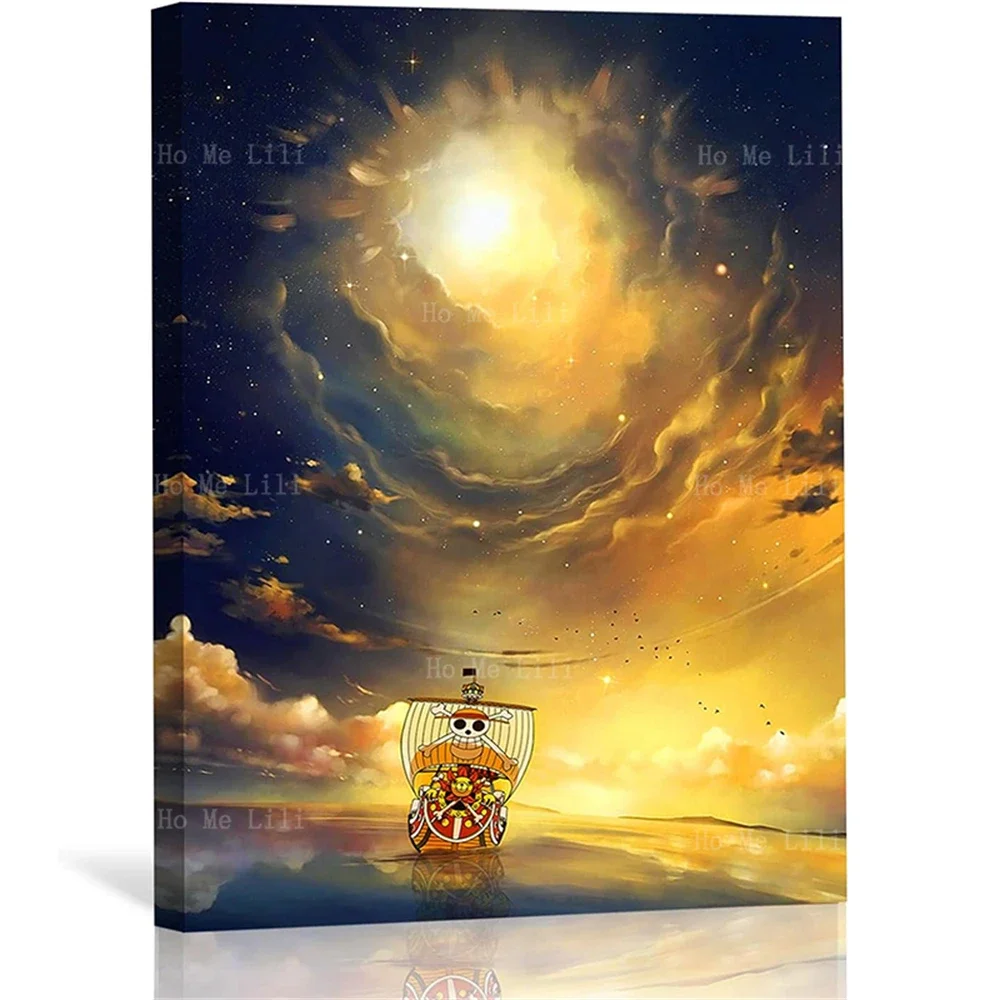 Anime Poster Thousand Sunny Canvas Painting Wall Art For Living Room Bedroom Office Decor