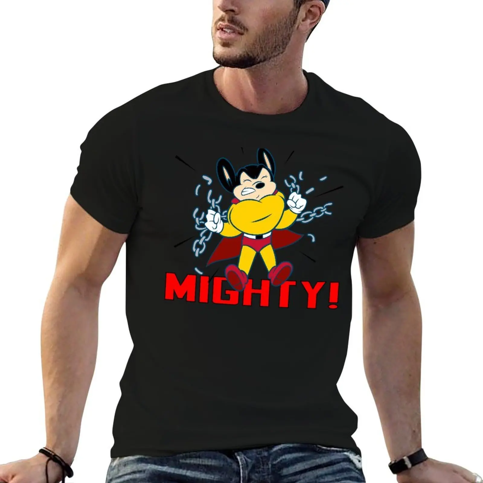 

Mighty! T-Shirt man t shirts for men casual cotton t shirts man 100% t shirt man casual T-shirt