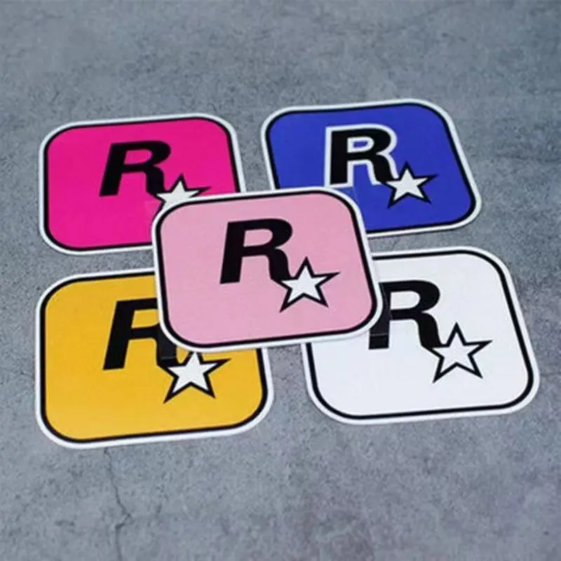 R Star Car Sticker Modified Electric Motorcycle GTA5 Grand Theft Auto Game Scratches Oil Car Tank Cover Decorative Sticker